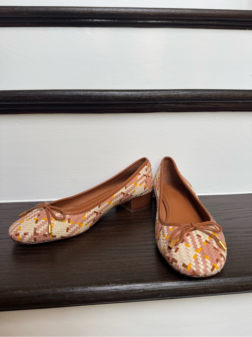 Tory Burch Woven Ballet Flats in Neutral Tones